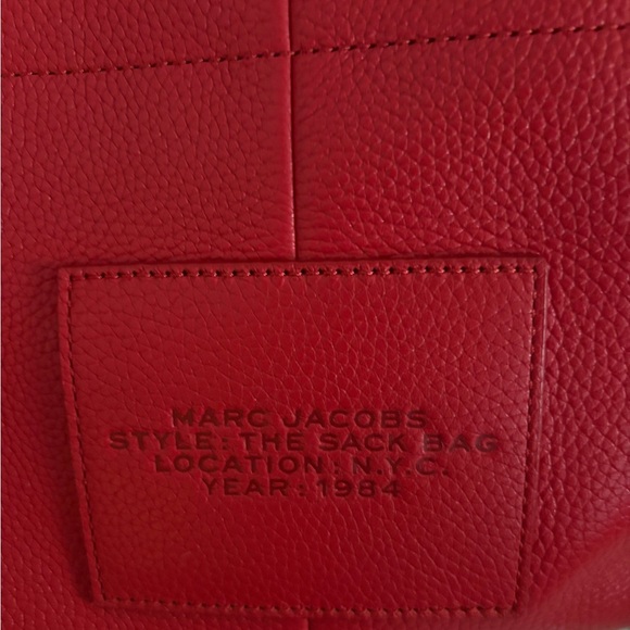 Marc Jacobs The Sack Bag Red Leather Hobo + Matching Zip Pouch - Picture 4 of 13